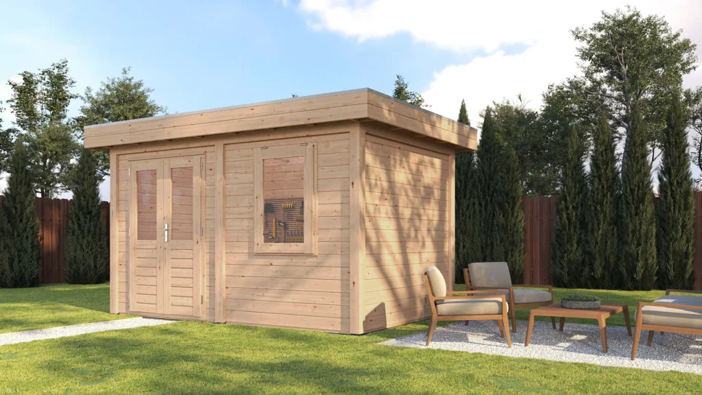 Lugarde Select Modern cabin Luton 388x250cm - Untreated