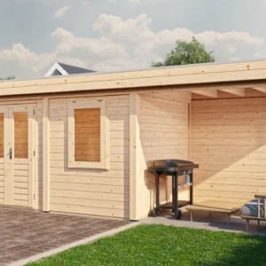 Lugarde Select Modern cabin with veranda Dublin 388x250cm + 300cm - Untreated
