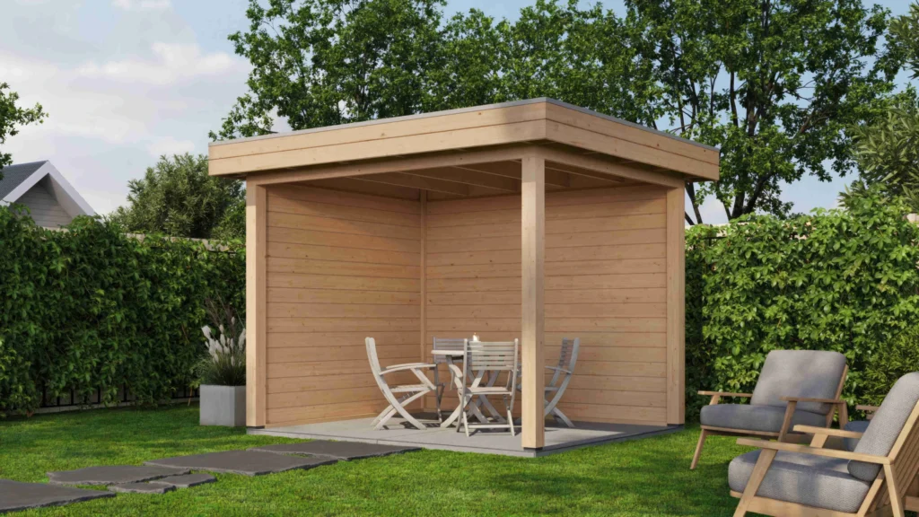 Lugarde Select Gazebo Winsford 300x250cm 28mm - flatroof - Untreated