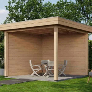 Lugarde Select Gazebo Trowbridge 300x300cm 28mm - flatroof - Untreated