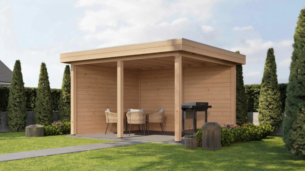 Lugarde Select Gazebo Horsham 388x350cm 28mm - flatroof - Untreated