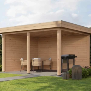 Lugarde Select Gazebo Horsham 388x350cm 28mm - flatroof - Untreated
