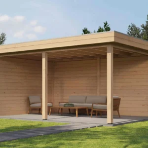 Lugarde Select Gazebo Christchurch 488x350cm 28mm - flatroof - Untreated