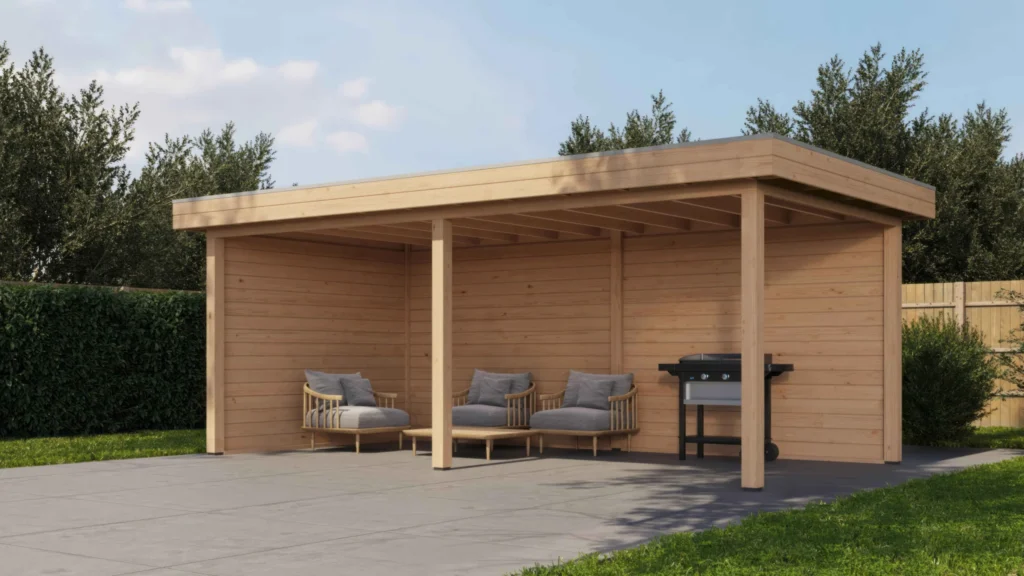 Lugarde Select Gazebo Grimsby 588x300cm 28mm - flatroof - Untreated