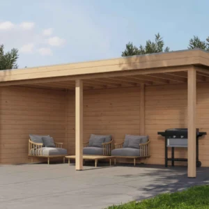 Lugarde Select Gazebo Grimsby 588x300cm 28mm - flatroof - Untreated