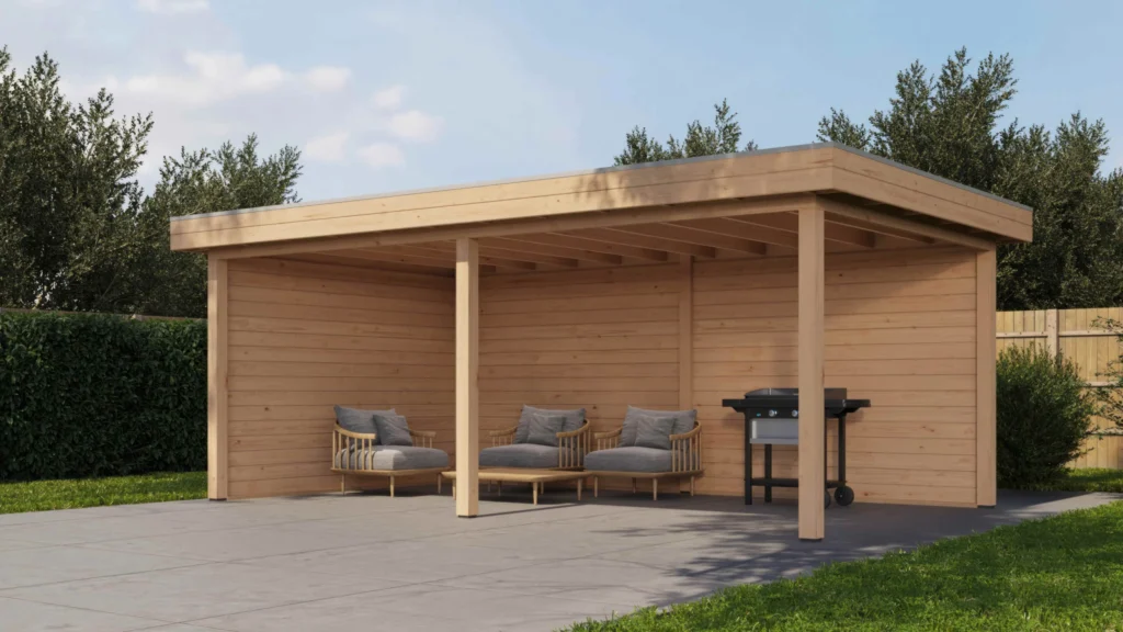 Lugarde Select Gazebo Reading 588x350cm 28mm - flatroof - Untreated