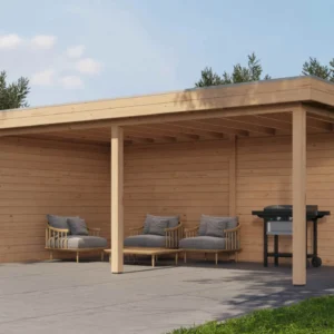 Lugarde Select Gazebo Reading 588x350cm 28mm - flatroof - Untreated
